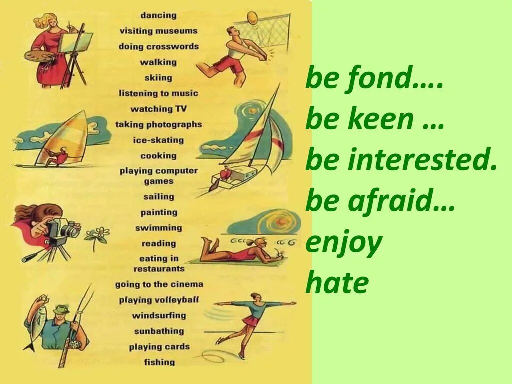 Interested keen mad fond good. Хобби. Хобби на английском языке. Тема хобби на английском языке. Интересные хобби на английском.