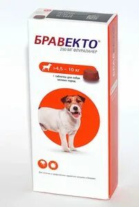 Бравекто для собак весом 2 4.5 кг