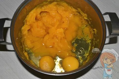 Тыква с яйцами и молоком