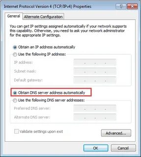 Dns address could