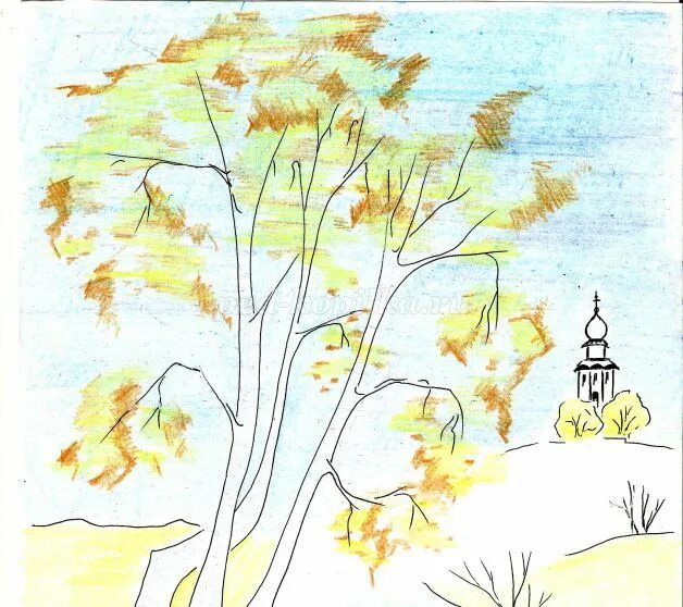 Осенний пейзаж детские рисунки. Рисунок осень 6 класс карандашом. Рисунок осень. Детские рисунки осень. Рисунок осень карандашом поэтапно.