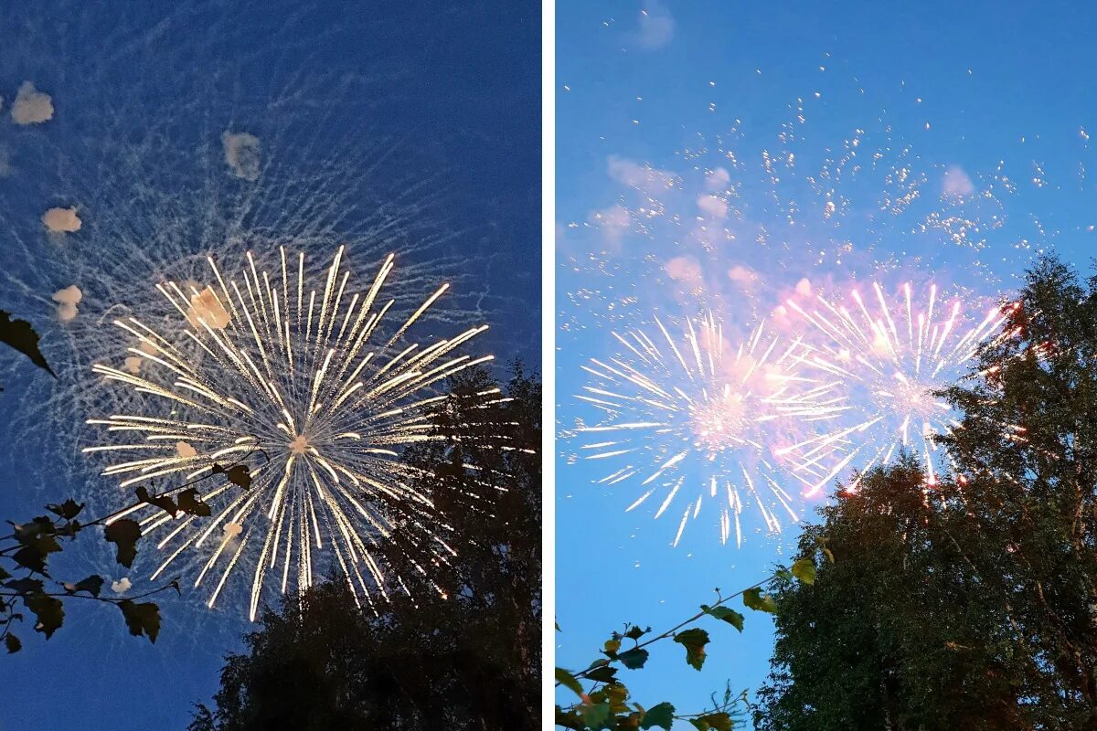 салют днем как выглядит