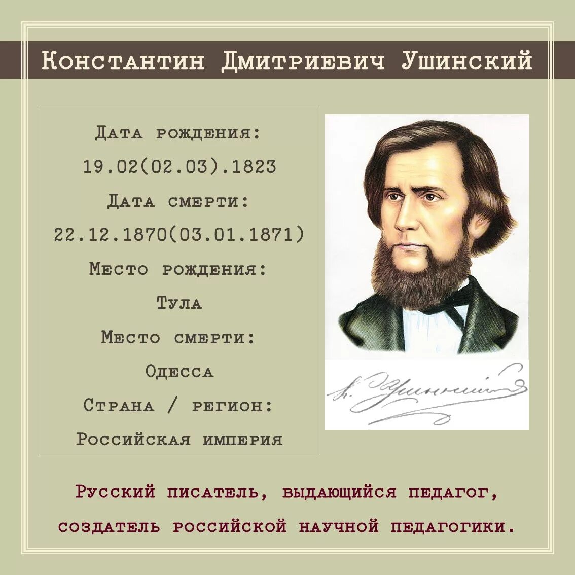 Известному русскому педагогу ушинскому принадлежит следующее высказывание