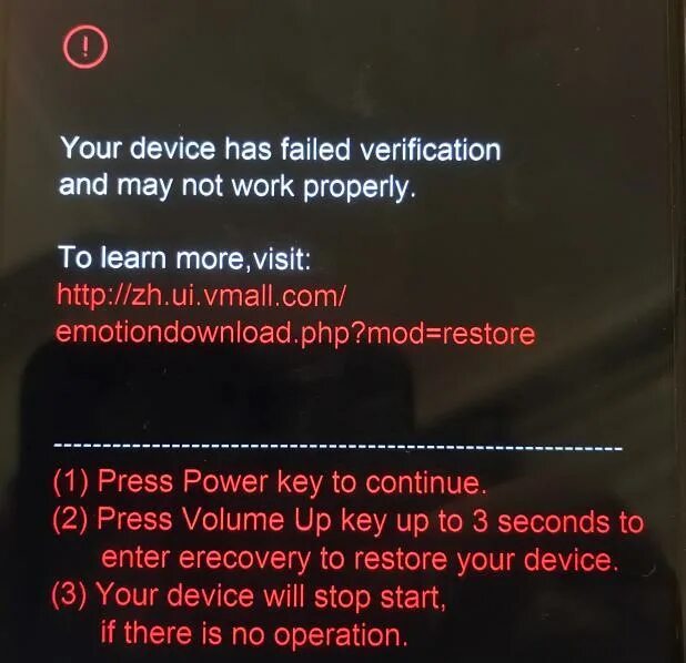 Device verification failed