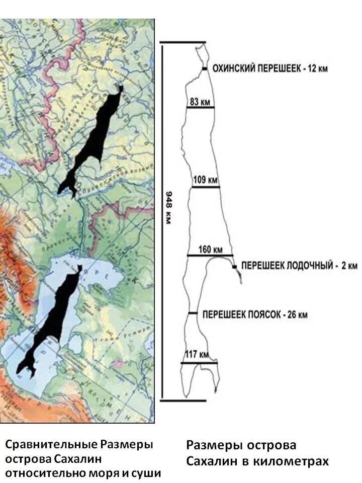 Какая длина сахалина. Протяженность острова Сахалин. Ширина острова Сахалин. Размеры острова Сахалин. Габариты острова Сахалин.