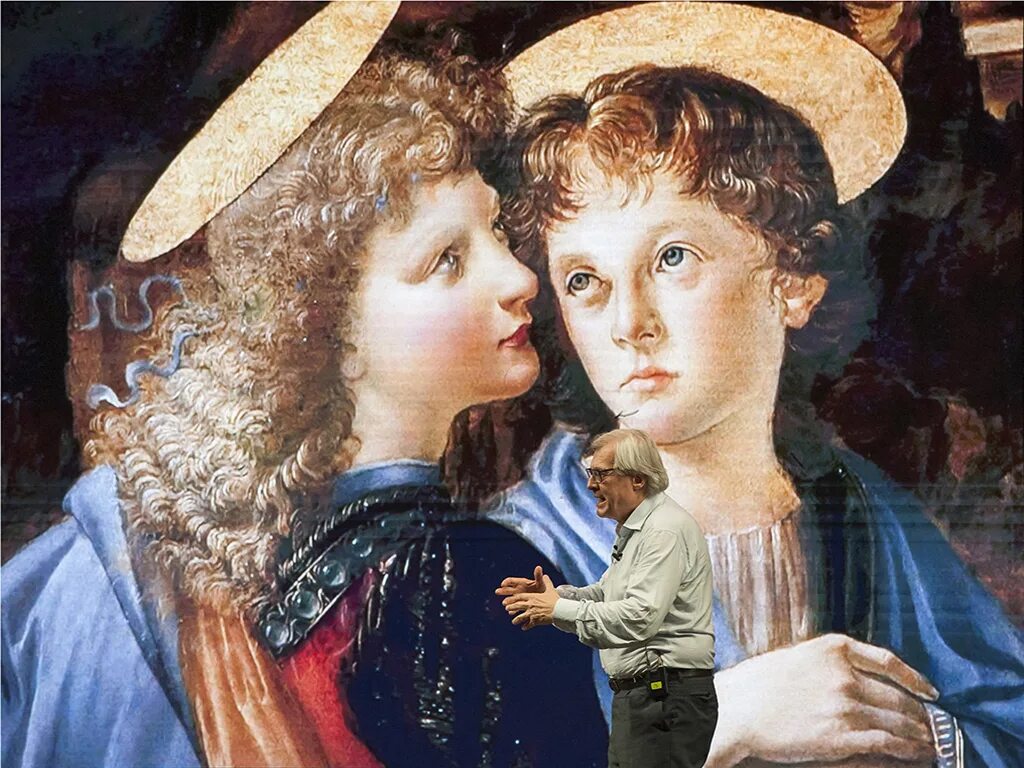 Крещение христа вероккьо и леонардо. Крещение христа леонардо да винчи. Картина верроккьо крещение. Андреа верроккьо крещение. Картина крещение христа леонардо да винчи.