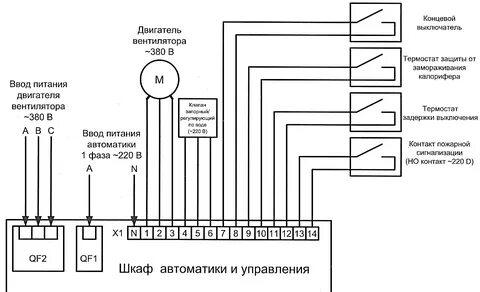 Схема подключения клапанов