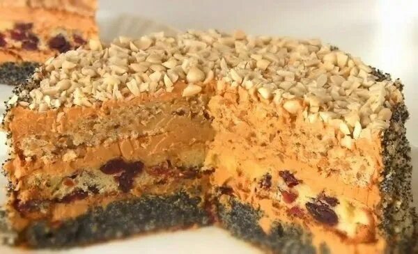 Рецепт торта с арахисом и сгущенкой