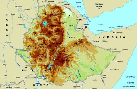 Эфиопия на карте африки на русском языке