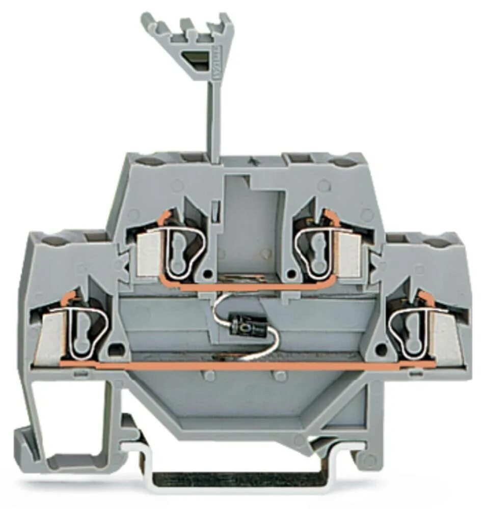 Клемма с диодом. Клемма проходная WAGO 280-821. Клемма ваго 281. WAGO 281 С диодами. Клемма двухуровневая 1,5 WAGO.