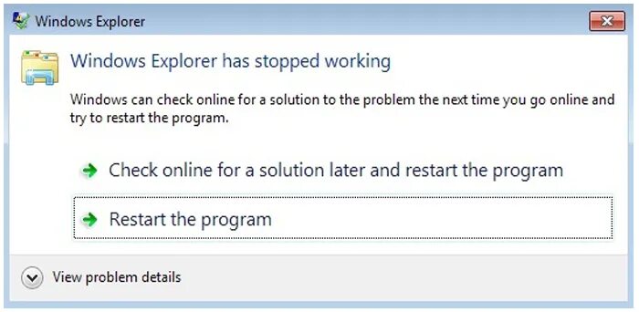 Restart program