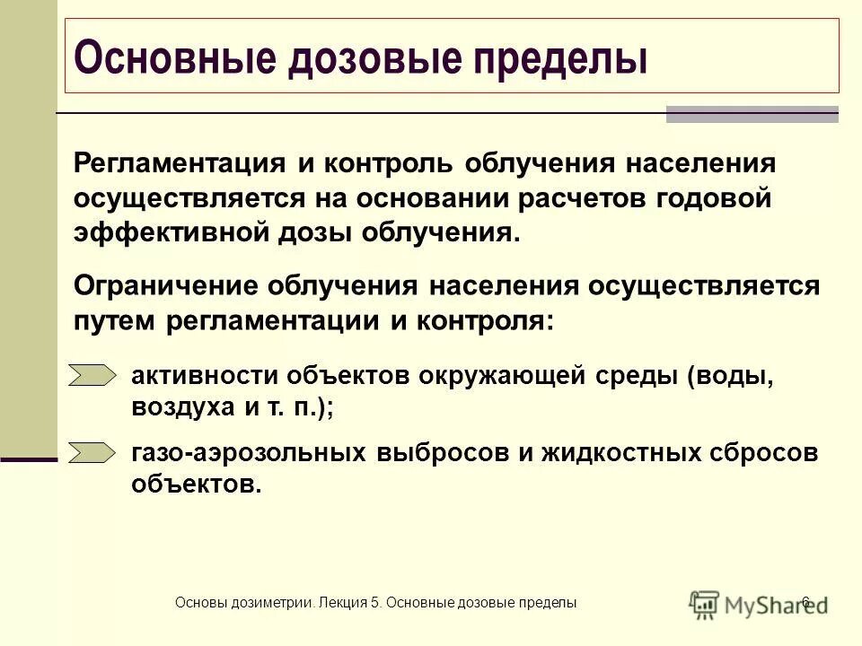 контроль облучения населения