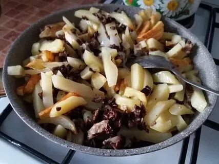 Сморчки с картошкой