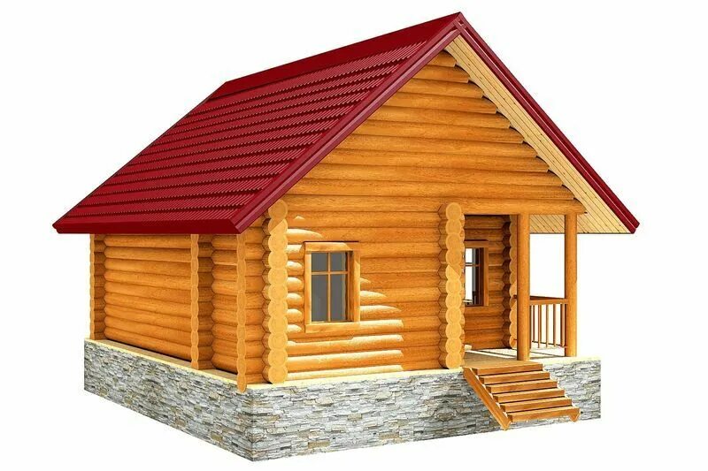 Сруб бани. Деревянный дом. Деревянный сруб бани. Деревянный домик на белом фоне. Купить домики бани