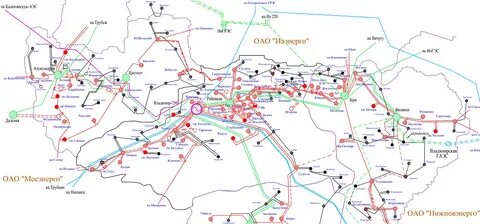 Карта подстанций
