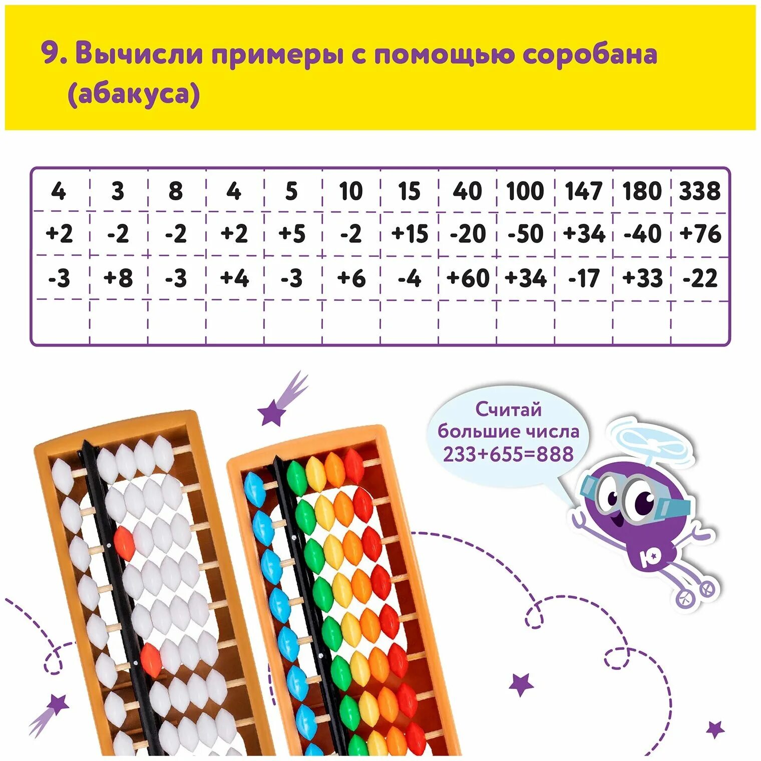 Счеты Абакус для ментальной арифметики, 13 рядов, 20*6см, арт. 138-13a. Абакус счеты для детей. Абакус Соробан. Ментальная арифметика счеты Абакус.