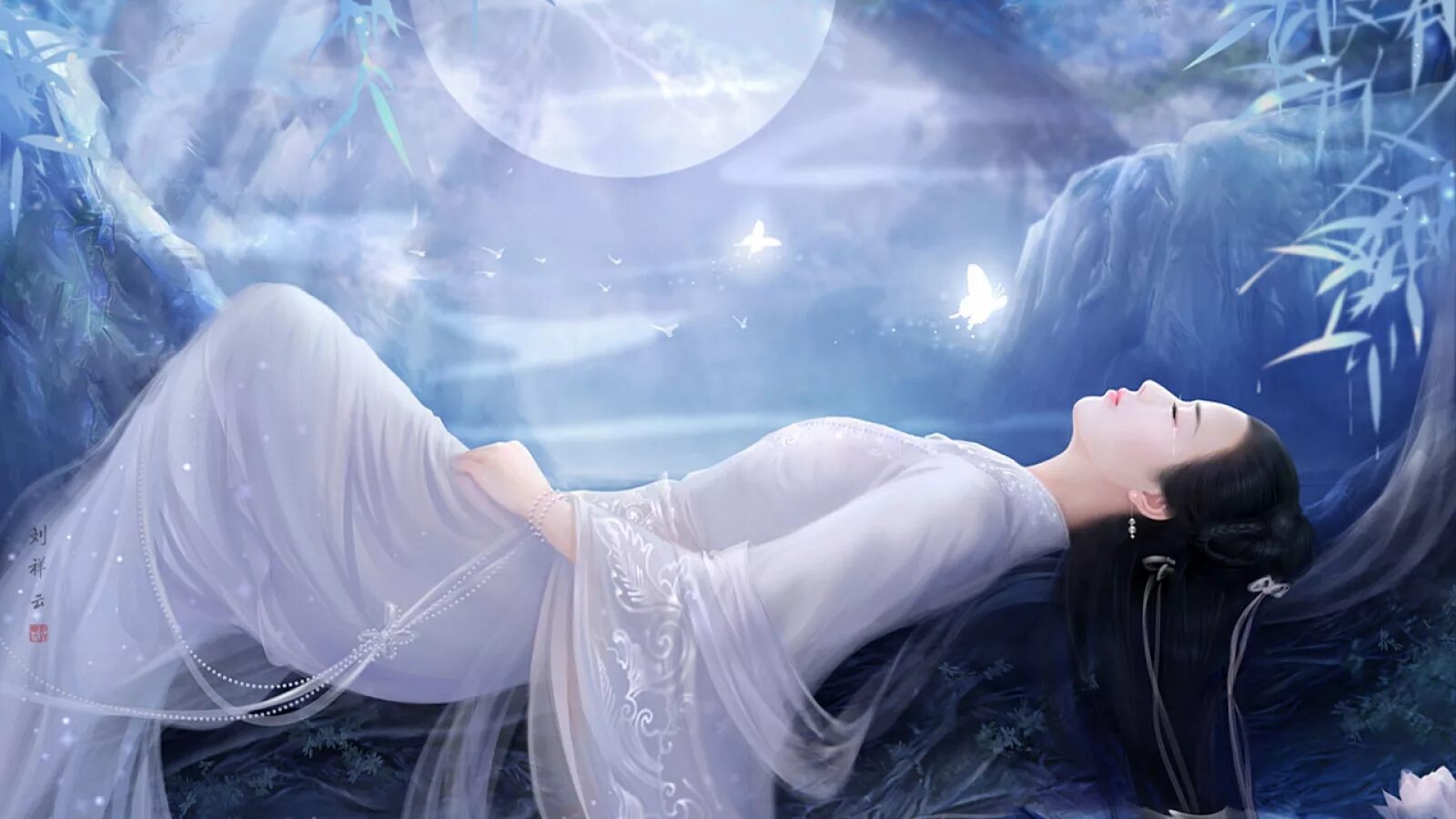 Красивых снов. Сон фэнтези. Магия сна. Девушка-Луна.