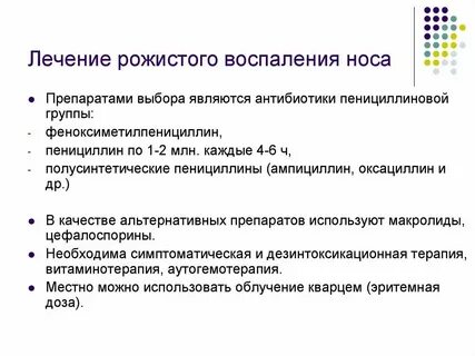 Рожа какой антибиотик пить