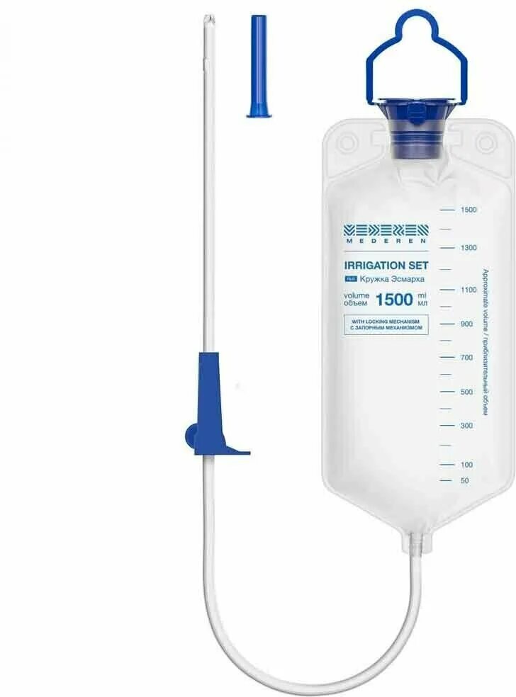 медерен. ". кружка эсмарха стерил 1500мл apexmed. медерен. мочеприемник750мл +28см трубка с краном.
