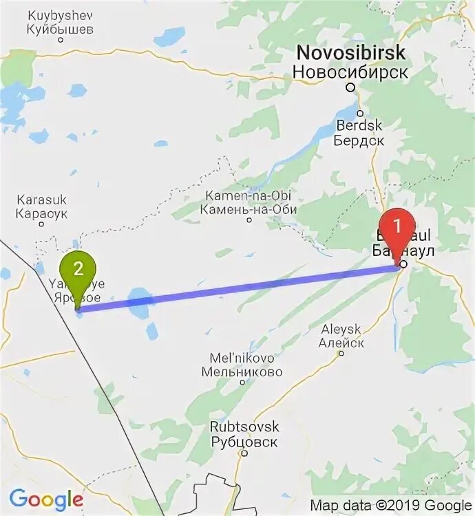 Куйбышев сколько до новосибирска