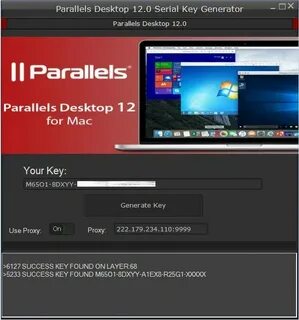 Parallels ключи