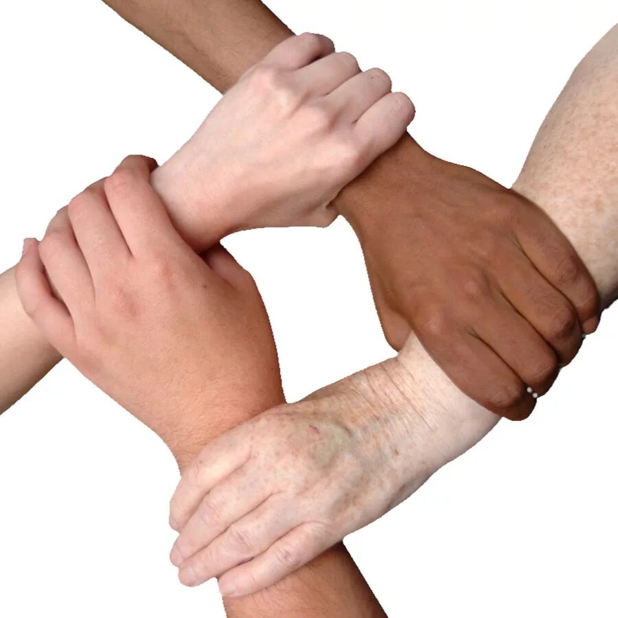 Hands holding together
