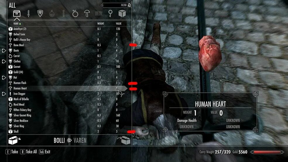 Skyrim сердца