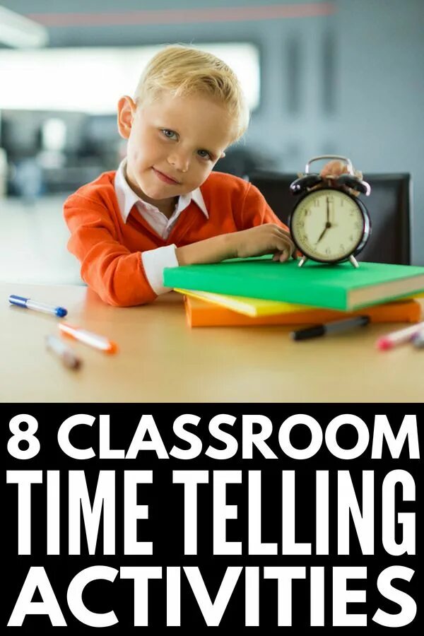Be on time for class. Time to learn. teaching telling time to kids.