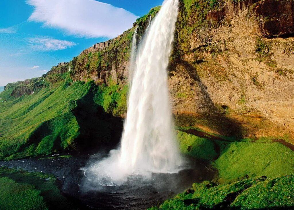 Водопад Сельяландфосс. Сельяландсфосс Исландия. Водопад Годафосс, Исландия. Хайфорс водопад.