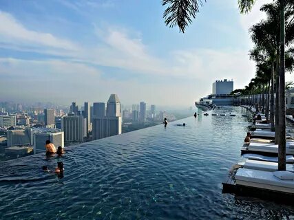 Сингапур бассейн на крыше - фото