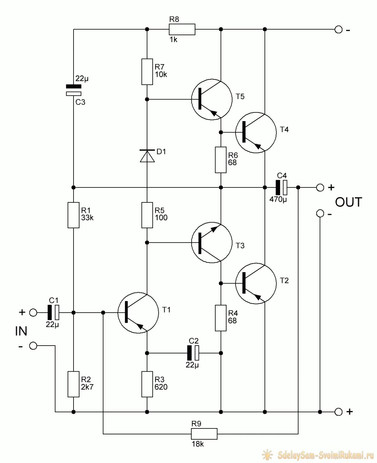 Схема усилителя мощности на транзисторах п217. Усилитель 5 ватт на транзисторах. Простой усилитель на германиевых транзисторах схема. Усилитель мощности на германиевых транзисторах схема.