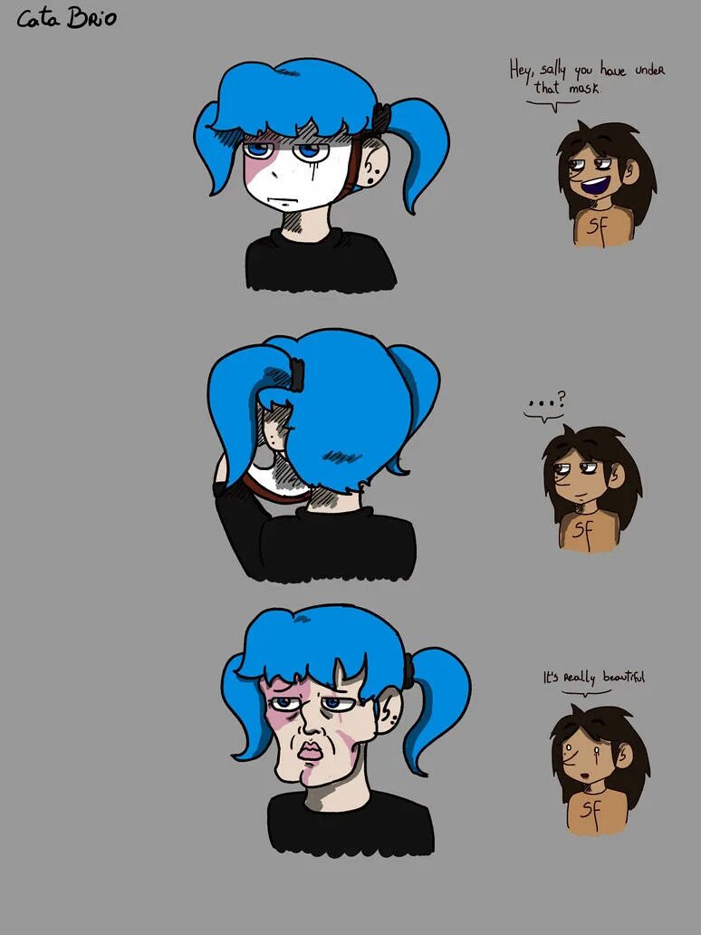 Say what john and sally did when. Sally face без маски комикс. салли и ларри. комиксы по салли фейс. салли фейс и ларри комиксы.