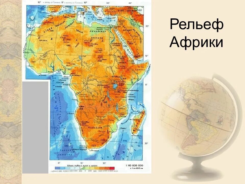 Рельеф Африки 7 класс география. Карта рельефа Африки. Рельеф Африки 7. Карта рельефа Африки 7 класс.