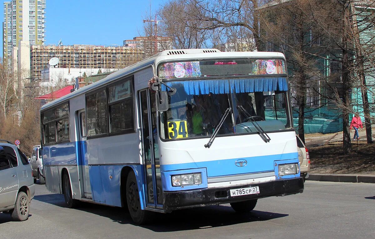 Автобусы хабаровск николаевка. Daewoo BS 106 Хабаровск. Daewoo BS 106 маршрут 34 Хабаровск. Daewoo BS 106 маршрут Дэу Хабаровск. Автобусы Дэу BS 106.