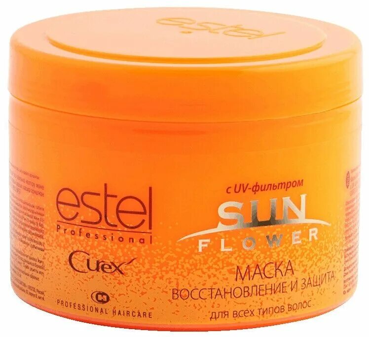 Маска Estel Curex. Estel professional Curex Sunflower маска для волос «восстановление и защита» с UV-фильтром. Маска-защита от солнца для всех типов волос Curex Sunflower (500 мл), шт. Маска Эстель курекс.