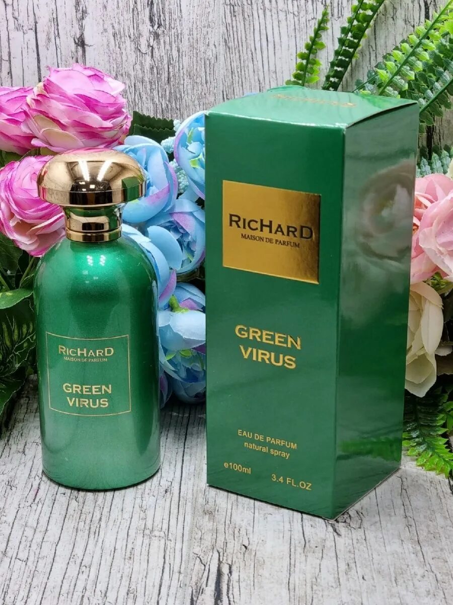 Richard Green virus 100 ml. Richard Green virus Парфюм. Green virus Christian Richard духи. Christian Richard Green virus, 100 мл. Green virus richard