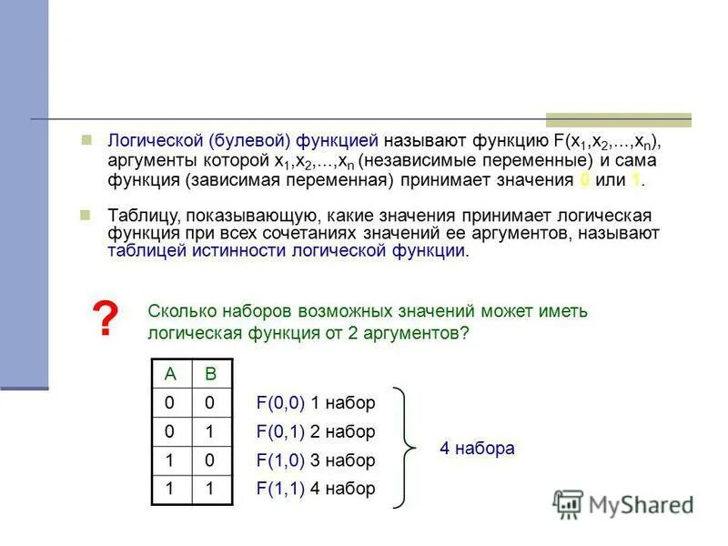 Сколько переменных функции