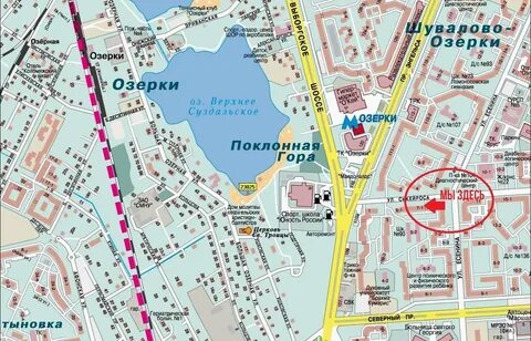 Метро озерки на карте