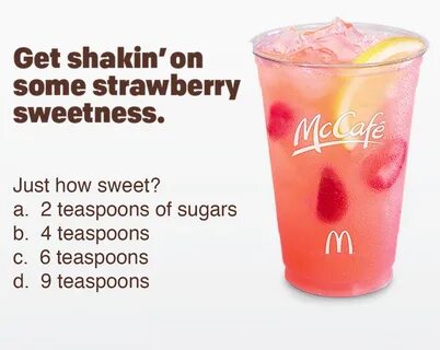 McDonald's Strawberry Lemonade Sugar Quiz.