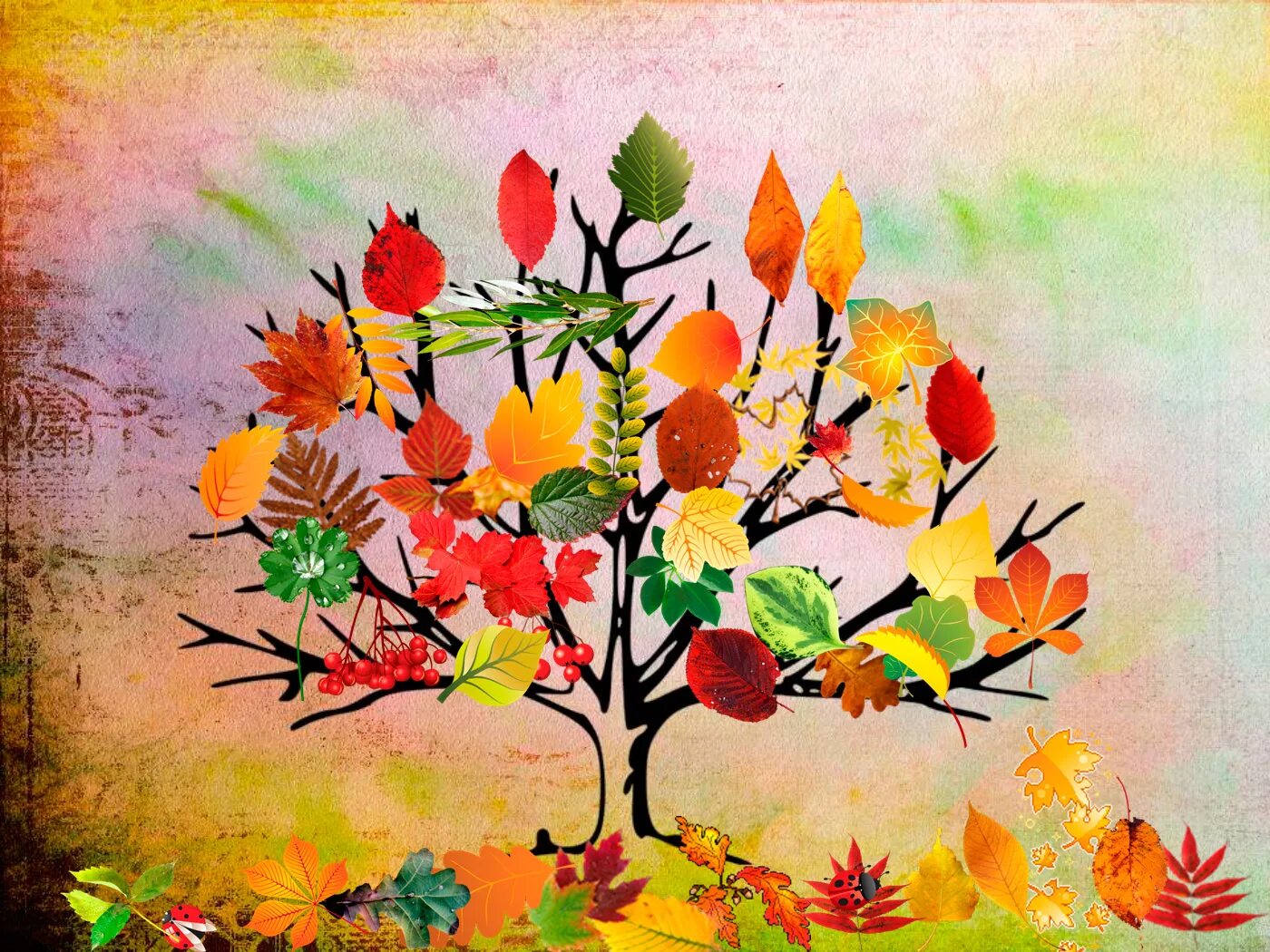 Вот и пришла разноцветная осень. Творческая работа осень. Разноцветная осень. Творческая работа осенний день. Осенние листья творческая работа.