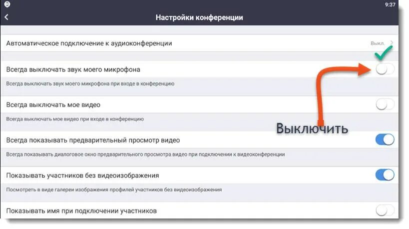 Как отключить звук в зуме. Выключение звука.