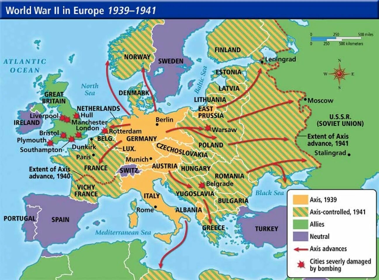 Какие страны захватила германия к 1940. Карта захвата Европы 1939. Карта Европы 1939-1941.