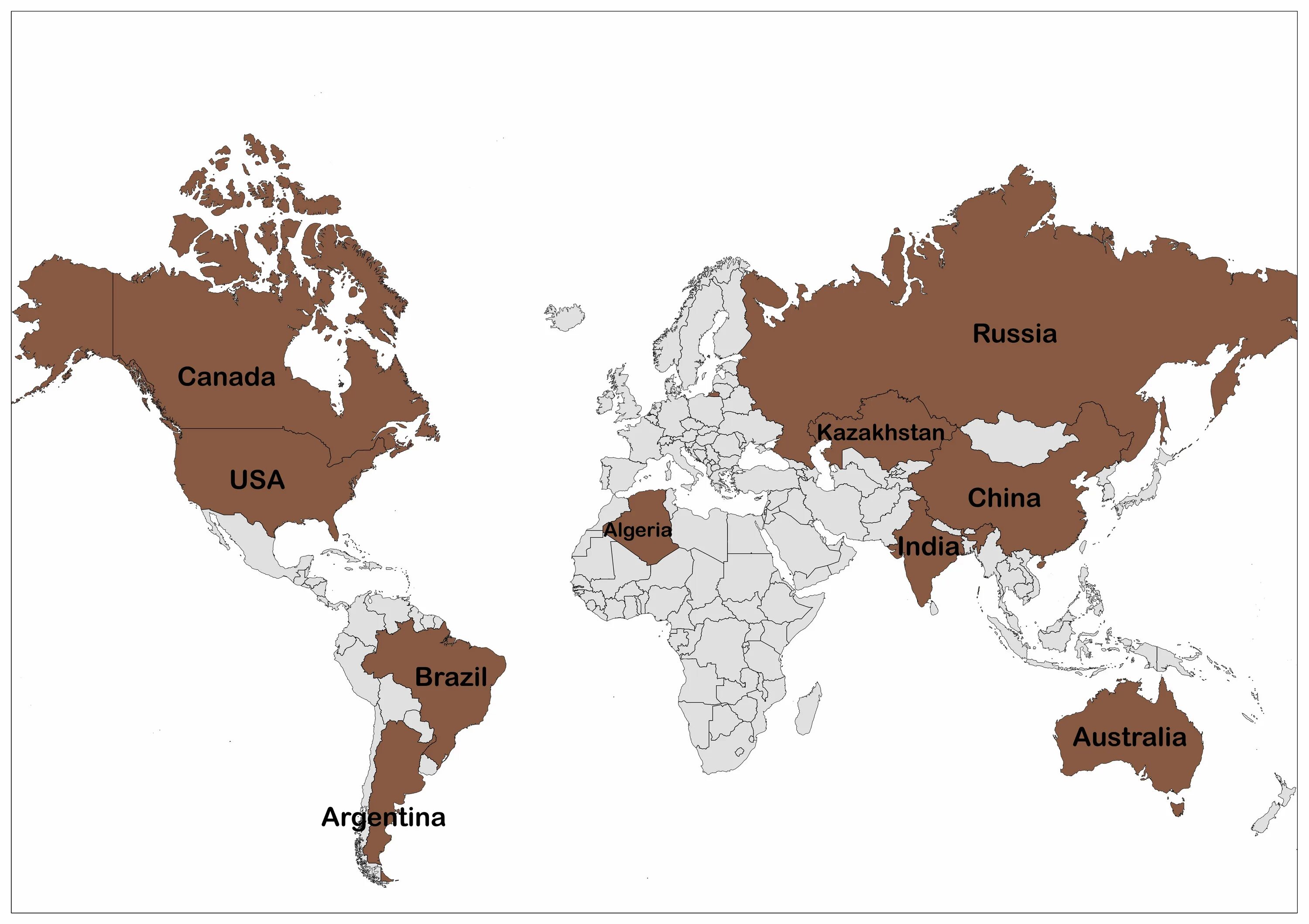 Huge country. World's biggest Country. Top 10 biggest Countries in the World. What is the biggest Country in the World. Ranking of Countries by area.