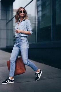 canadian tuxedo The August Diaries High waisted jeans vintage, Denim trends, Cas