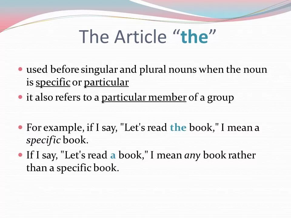 Been article. The is used before. Article. Article presentation. Articles are mostly used before.