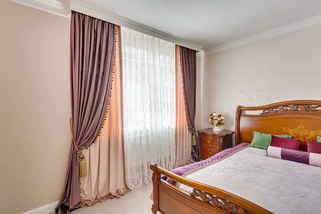 Двойные шторы - виды, ткани, дизайн - 22 фото