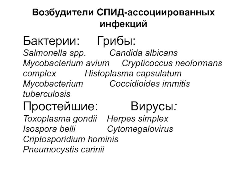 Спид относится к. Возбудитель СПИДА. ВИЧ ассоциированные инфекции. Бактериальные СПИД-ассоциированные инфекции. СПИД возбудитель заболевания.