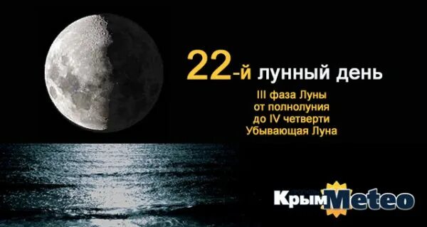 Лунные сутки 22 апреля 2024