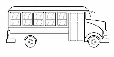 Раскраска автобус 6 лет