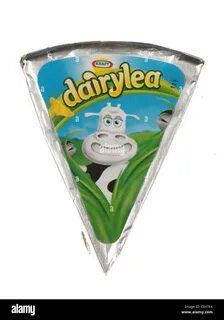 cheese triangle from Kraft dairylea Stock Photo. 